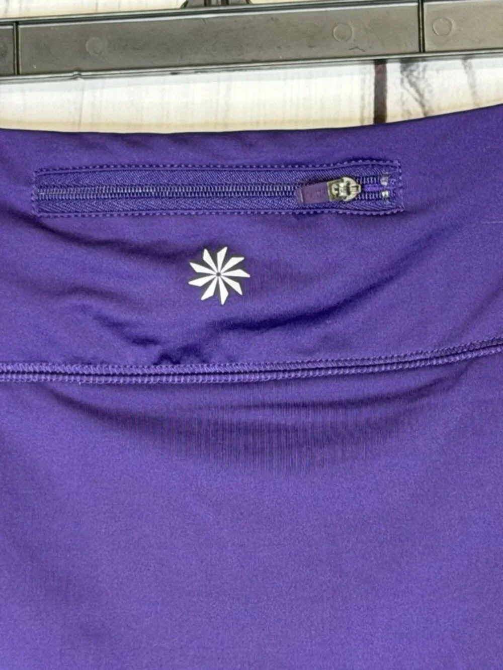 Athleta Swagger Tiered Tennis Skort Skirt Sz Large Deep Purple Drawstring